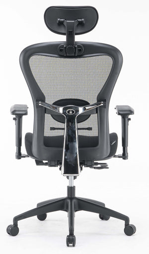 Sedia Poltrona Direzionale da Ufficio in Tessuto e Rete Pasadena Nera