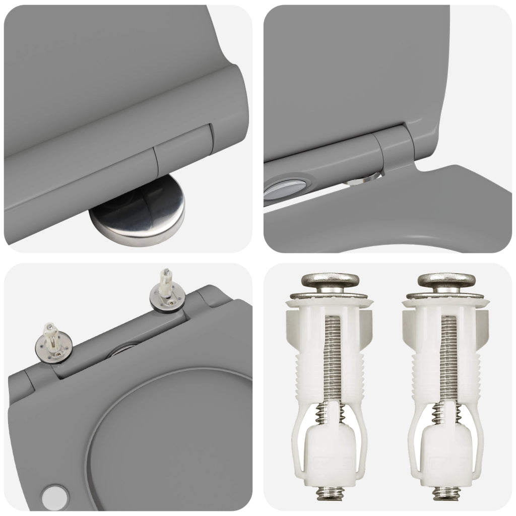 Toilette con Chiusura Morbida in Duroplast Grigia