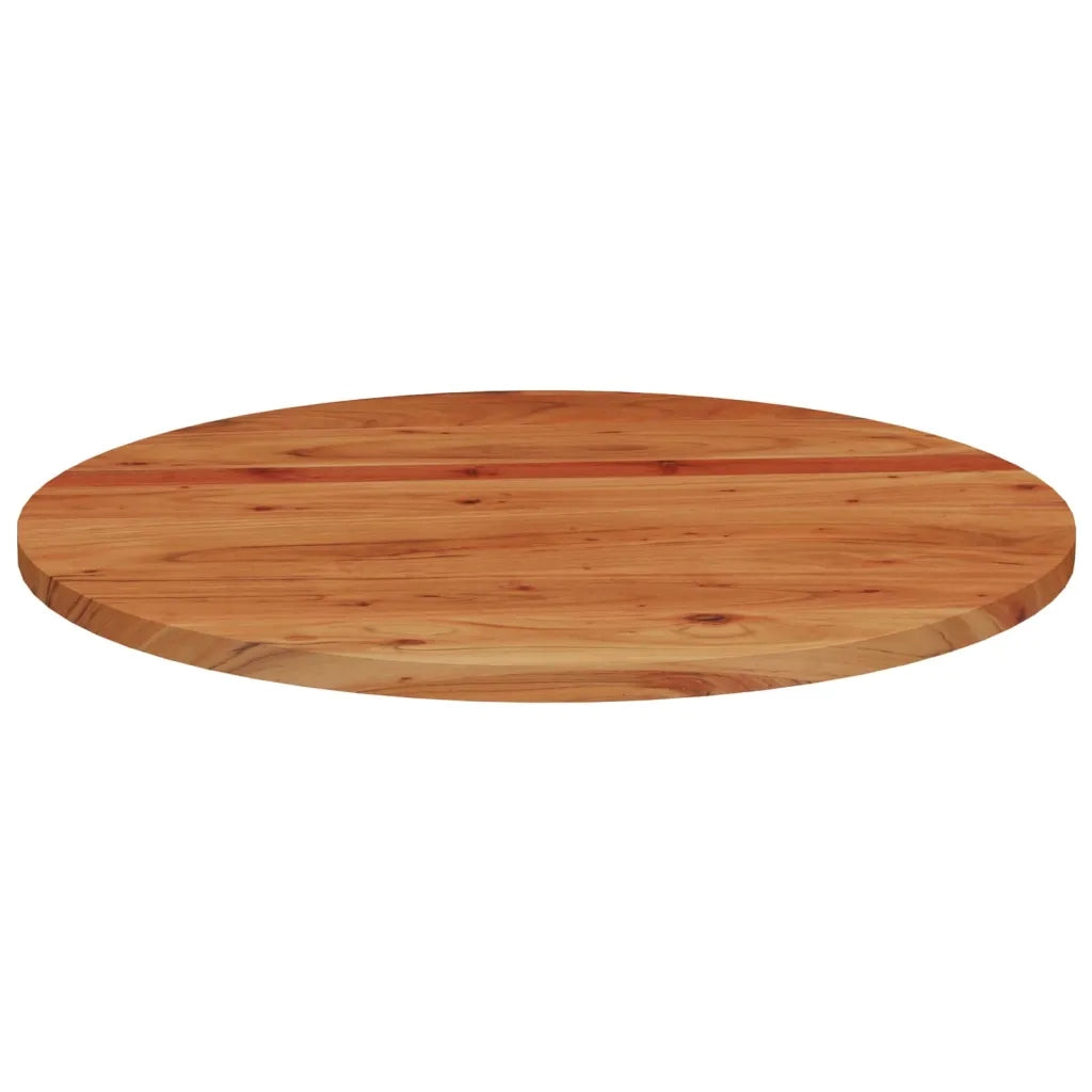 Piano per Tavolo Ã˜90x3,8 cm Rotondo in Legno Massello di Acacia