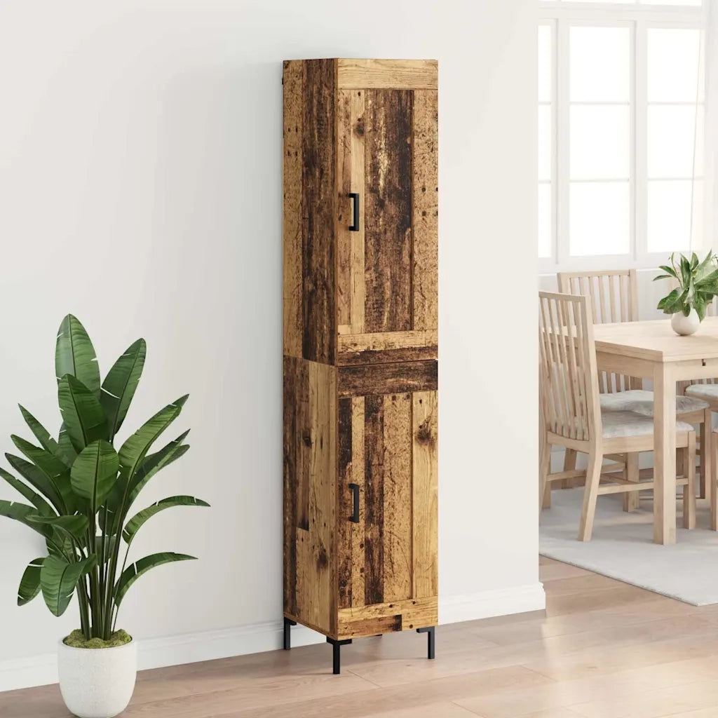 Credenza | Madia | Buffet da pranzo | Armadio da pranzo Legno vecchio 34,5 x 34 x 180 cm Legno multistrato