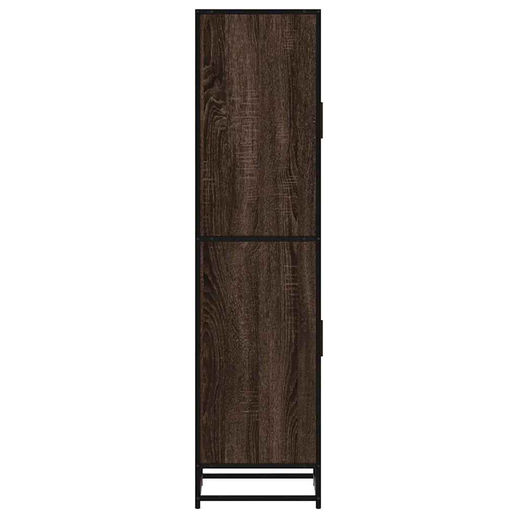 Credenza Rovere Marrone 35,5x35x139cm Legno Multistrato Metallo