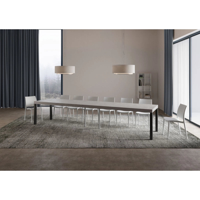 Tavolo allungabile 140/400x90 cm Everyday Premium telaio Antracite - Cashmere