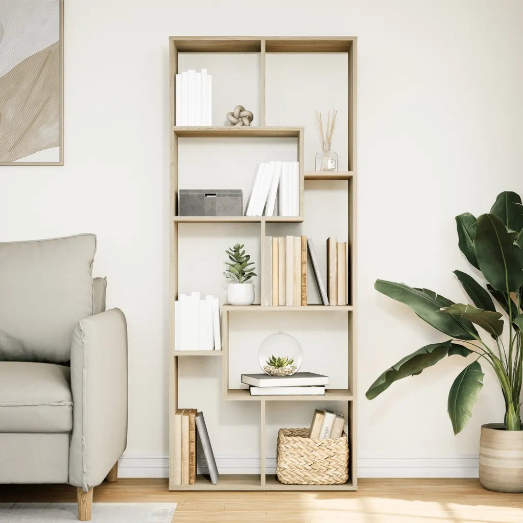 Libreria Divisorio Rovere Sonoma 67x25x161,5 cm in Truciolato 858077