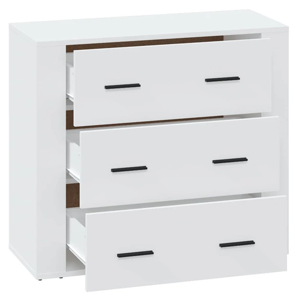 Buffet credenza cassettiera armadio mobile contenitore organizer per cucina soggiorno salotto 80 x 33 x 70 cm legno ingegnerizzato bianco 02_0030513
