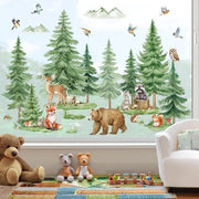 Sticker per finestra animali boschi grandi animali orso volpe decorazione finestra sticker per finestra antiurto doppia faccia decorazione finestra per finestre in vetro invernale estivo