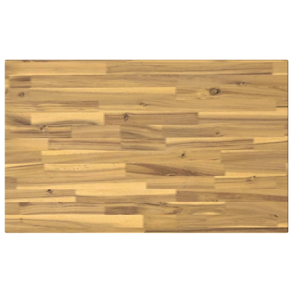 90 x 55 x 75 cm Legno di Acacia Massello Bianco e Nero 937577