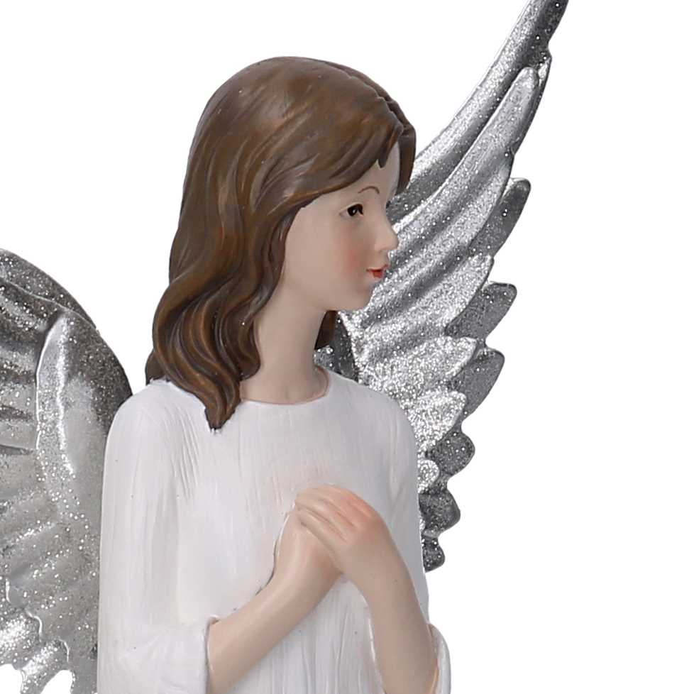 Angelo resina bianco cm 15,5x10,5xh30