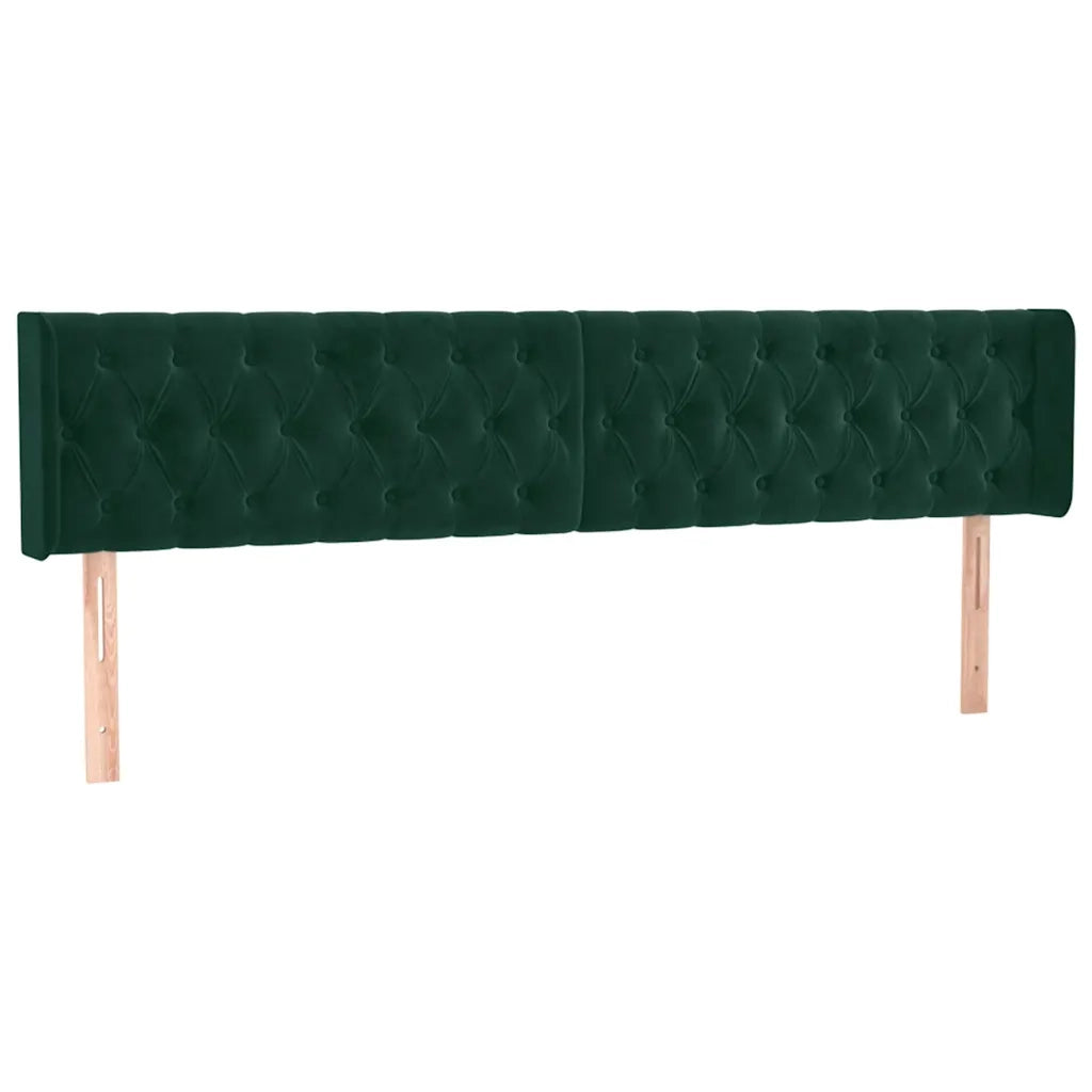 Testiera | Testata a LED Verde Scuro 183x16x78/88 cm in Velluto
