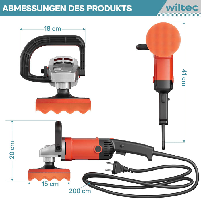 Lucidatrice 1200W Con borsa Levigatrice a 6 livelli fino a 3000rpm Smerigliatrice rotativa