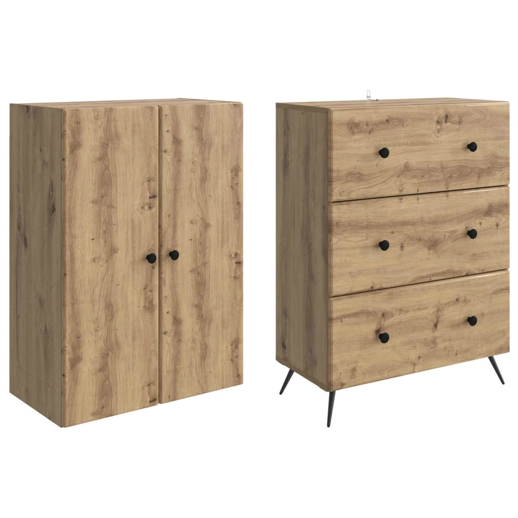 Set di armadi 2 pcs Rovere Artigianale 66 x 34,5 x 90 cm 3416888