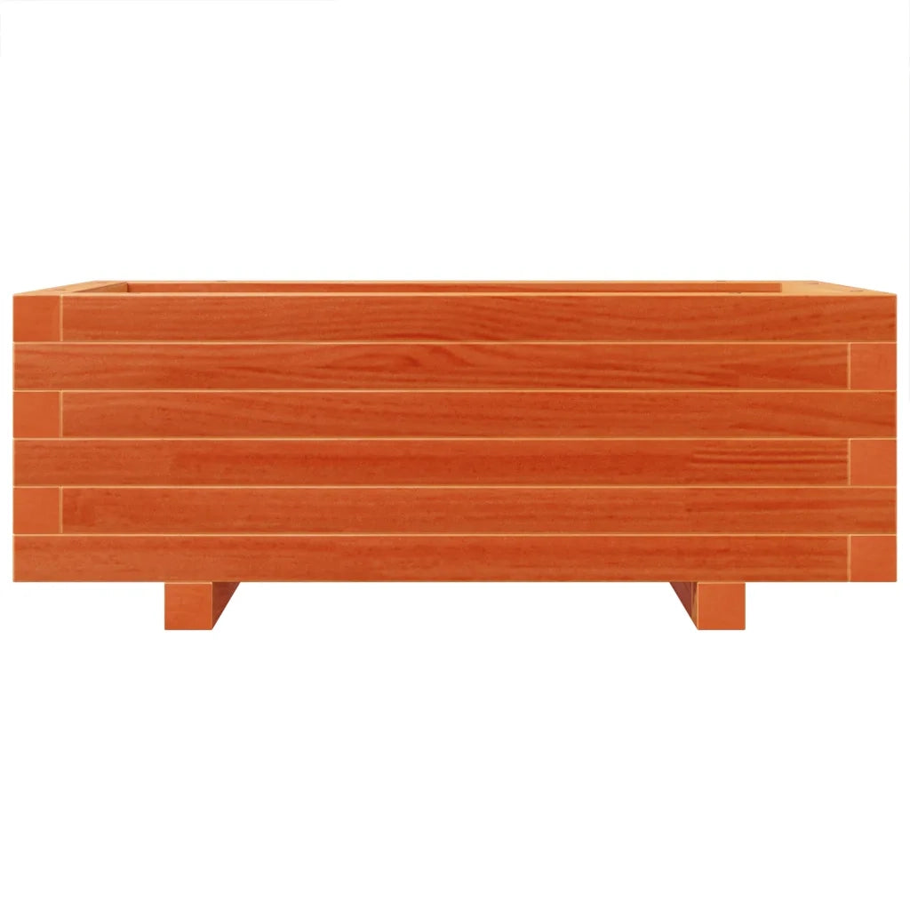 Fioriera Giardino-Vaso da Esterno-Contenitore per Piante Marrone Cera 70x40x26,5cm Legno Massello Pino