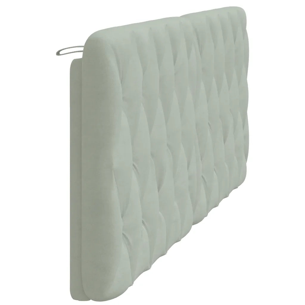 Cuscino Testiera Grigio Chiaro 200 cm in Velluto CFW6328152