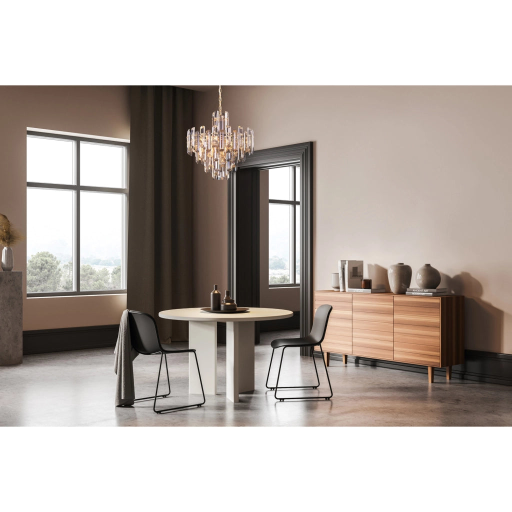 Maytoni Lampadario Contemporaneo Flare 6 luci E14 oro metallo vetro