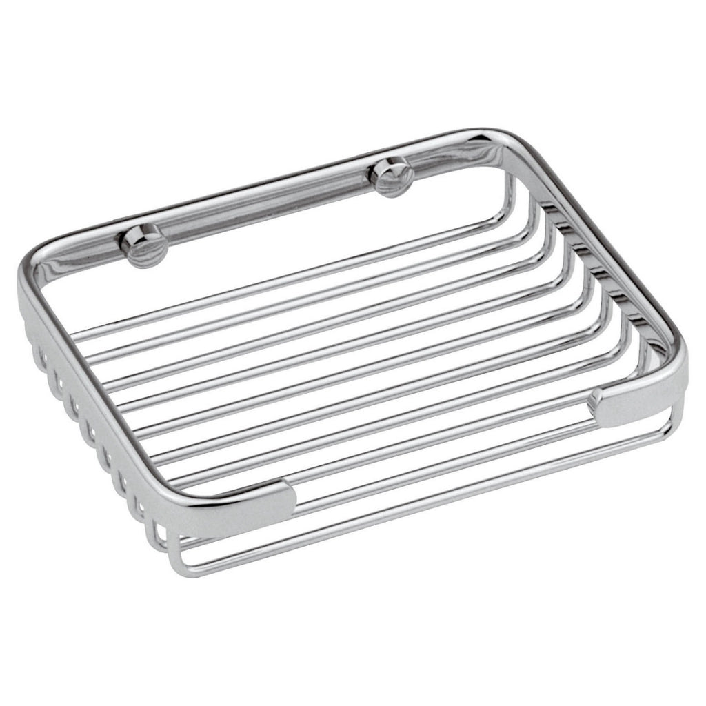 PORTASAPONE RETTANGOLARE IN OTTONE CROMATO LUNGHEZZA CM 20- LxHxP -205x30x115 mm- Remer- pezzi 1