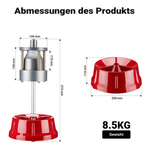 Equilibratrice portatile 29 x 29 x 57,5 cm, equilibratrice gomme auto e moto, per mozzi da 3,8 a 10,2 cm