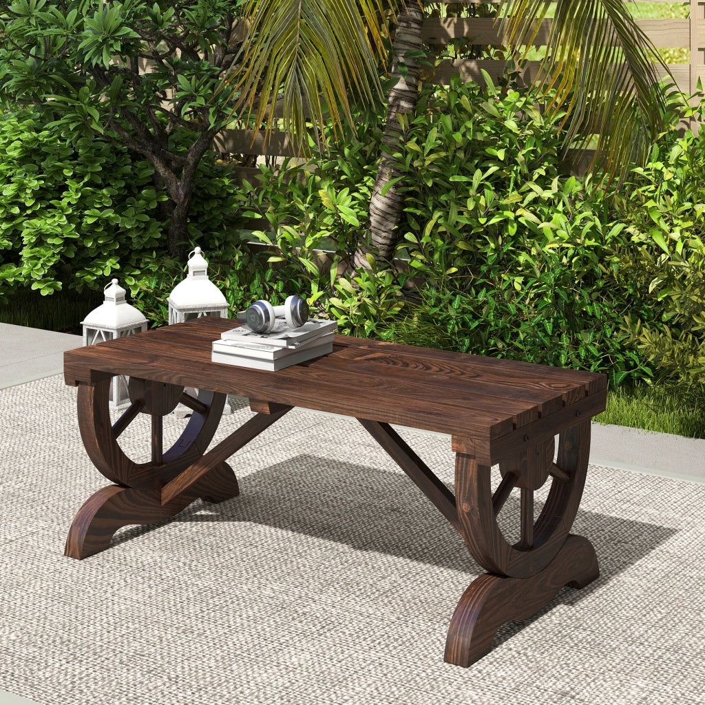 Banc de jardin en bois ¨C zephmum ¨C marrone