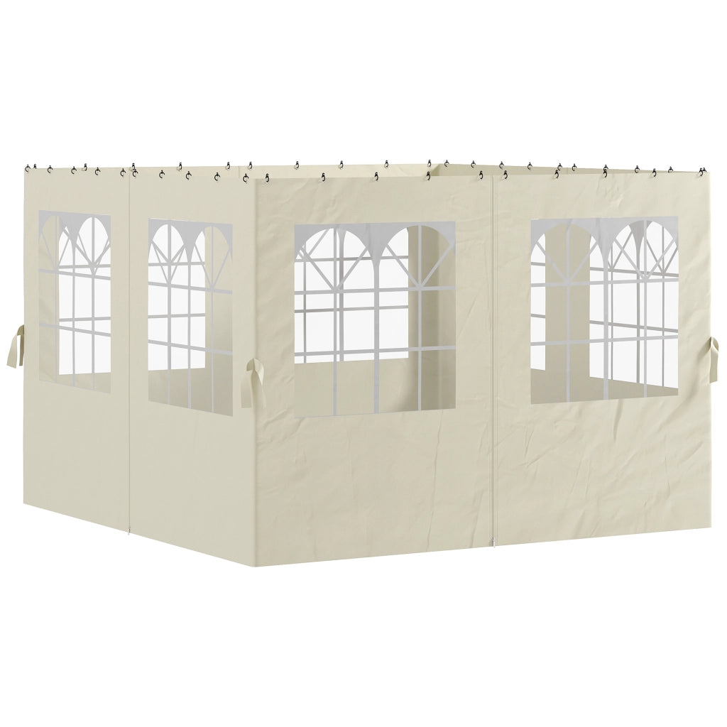 Pergola 3x3 m con Finestre e Tende ¨C zephmum ¨C Crema