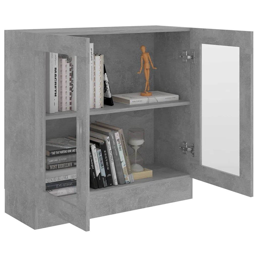 Armadietto Vetrina Grigio Cemento 82,5x30,5x80 cm Multistrato CFW6093427
