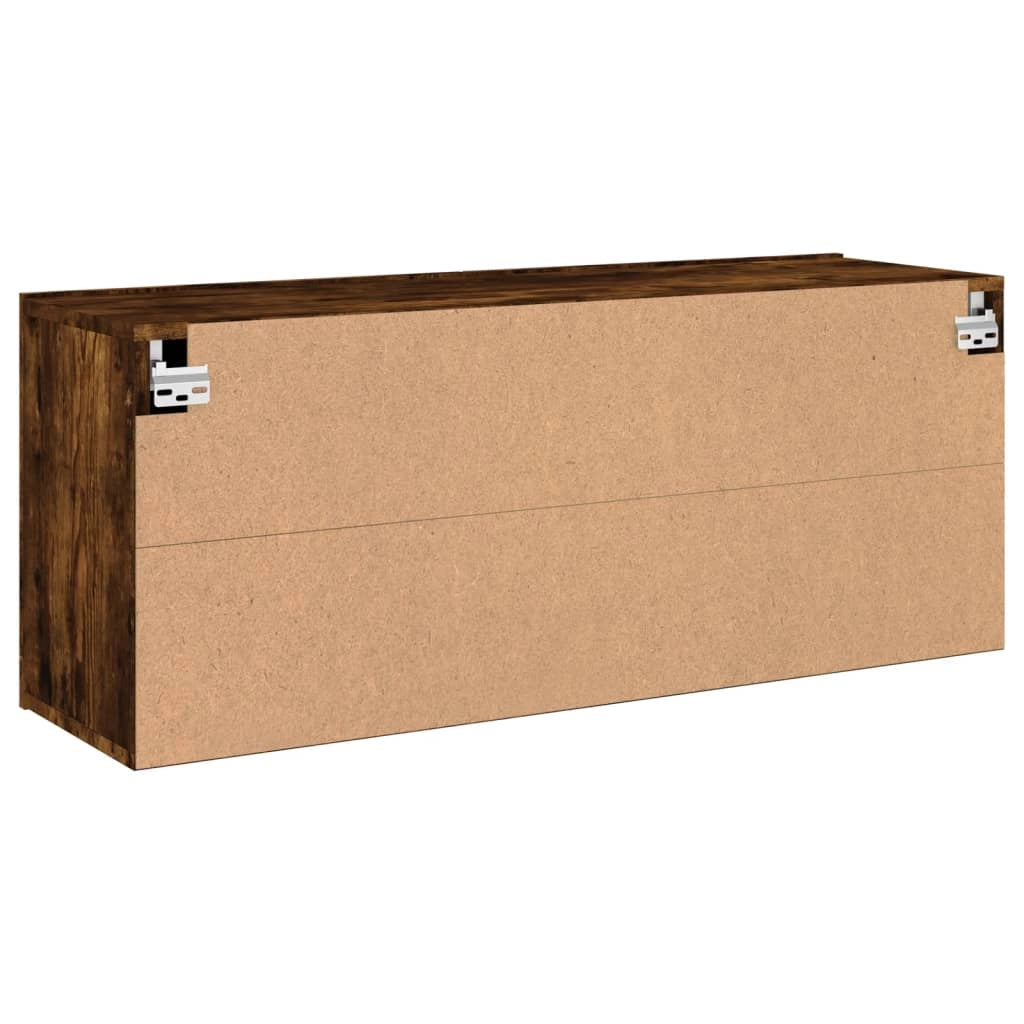 Mobile TV multimediale scaffale TV credenza TV sala da pranzo soggiorno camera da letto a parete rovere affumicato 100 x 30 x 41 cm marrone 02_0028121