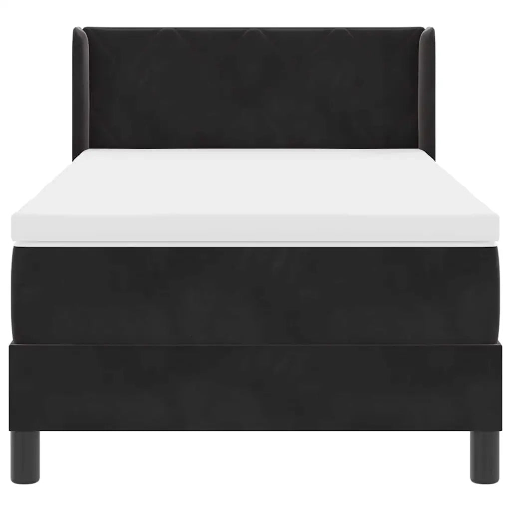 Letto a molle con testiera Nero 200 x 100 cm Velluto 3341512