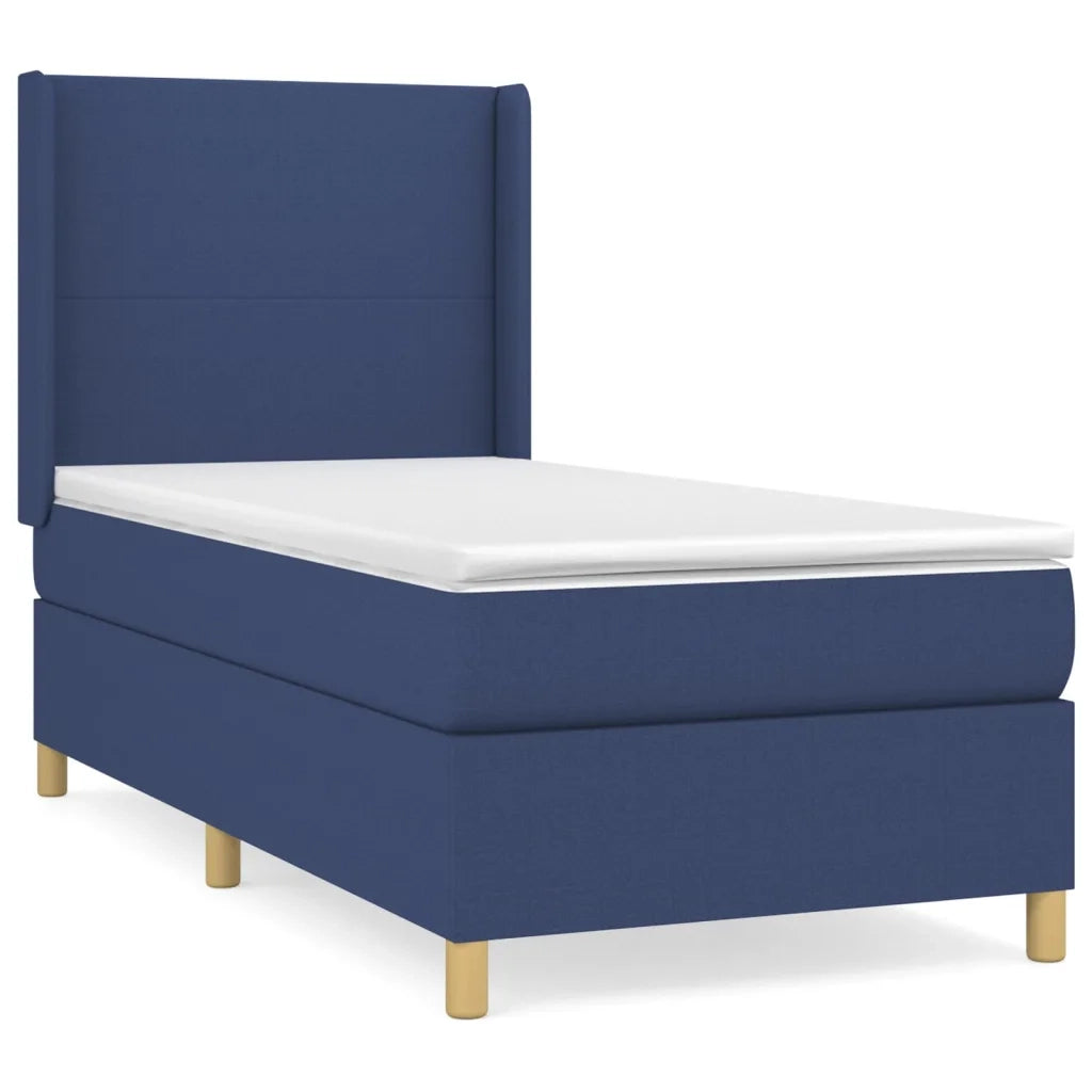 Giroletto a Molle con Materasso-Struttura Letto Blu 80x200 cm inTessuto 593830