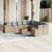 Set Divani da Giardino 11 pz con Cuscini Beige in Polyrattancod mxl 113301