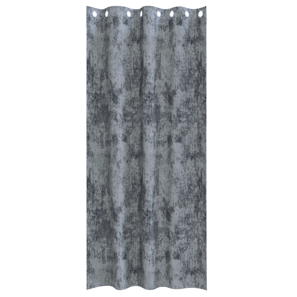 Tende in Velluto 2 Pezzi con Occhielli Grigio Argento 260x140 cm