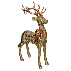 Renna resina oro cm 23,8x9,5xh38