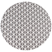 Tappeto rotondo per interni ed esterni con motivo geometrico ⌀160 cm Grigio moderno balcone patio
