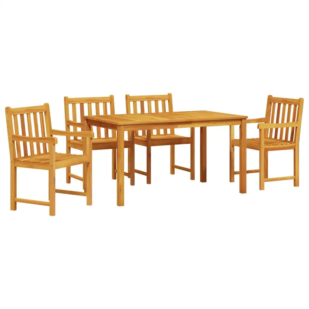 Set da Pranzo per Giardino 5 pcs Marrone