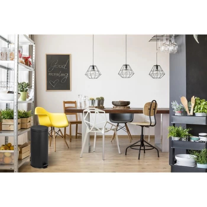 CUCINA MOVE Pattumiera da cucina a pedali URBAN 30L - Acciaio nero
