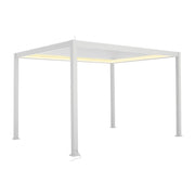 Pergola bioclimatica elettrica 3x4m in alluminio con illuminazione a