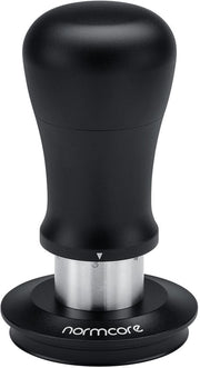 Tamponatore per caffè da 53,3 mm, modello V5, con superficie a rilievo e rivestimento in titanio, base a rilievo, compatibile con portafiltro per macchina da caffè a 54 mm, nero