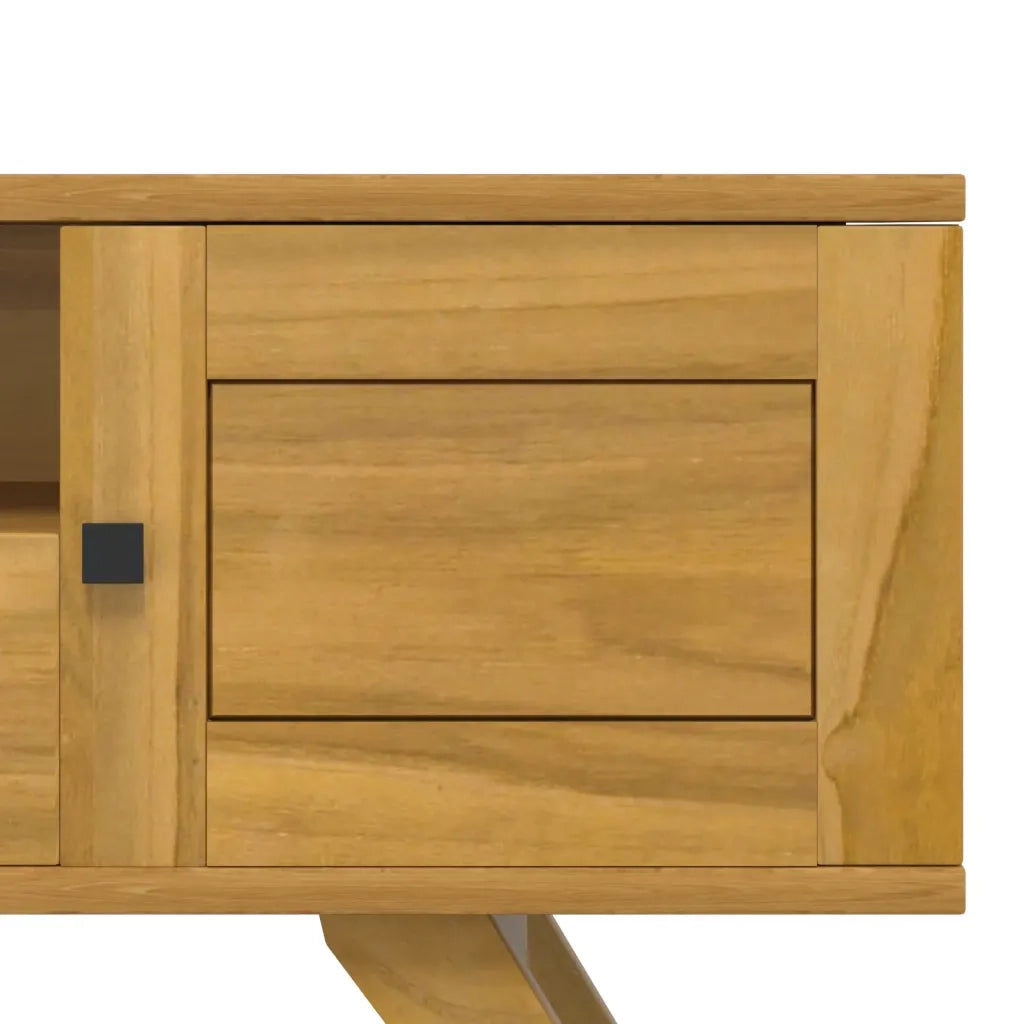 Mobile Porta TV 110x30x50 cm in Legno Massello di Teak 340869
