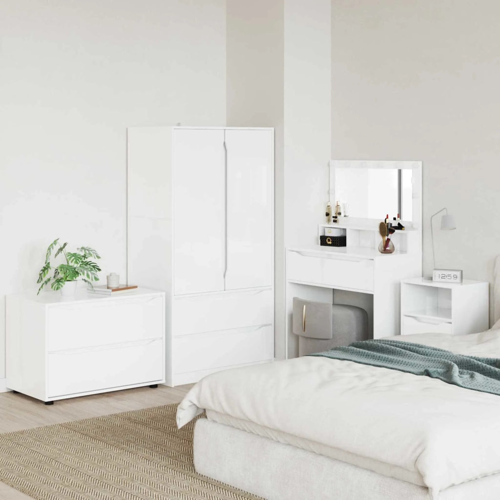 Armadio Bianco Lucido 80 x 48 x 57 cm Legno multistrato 888821