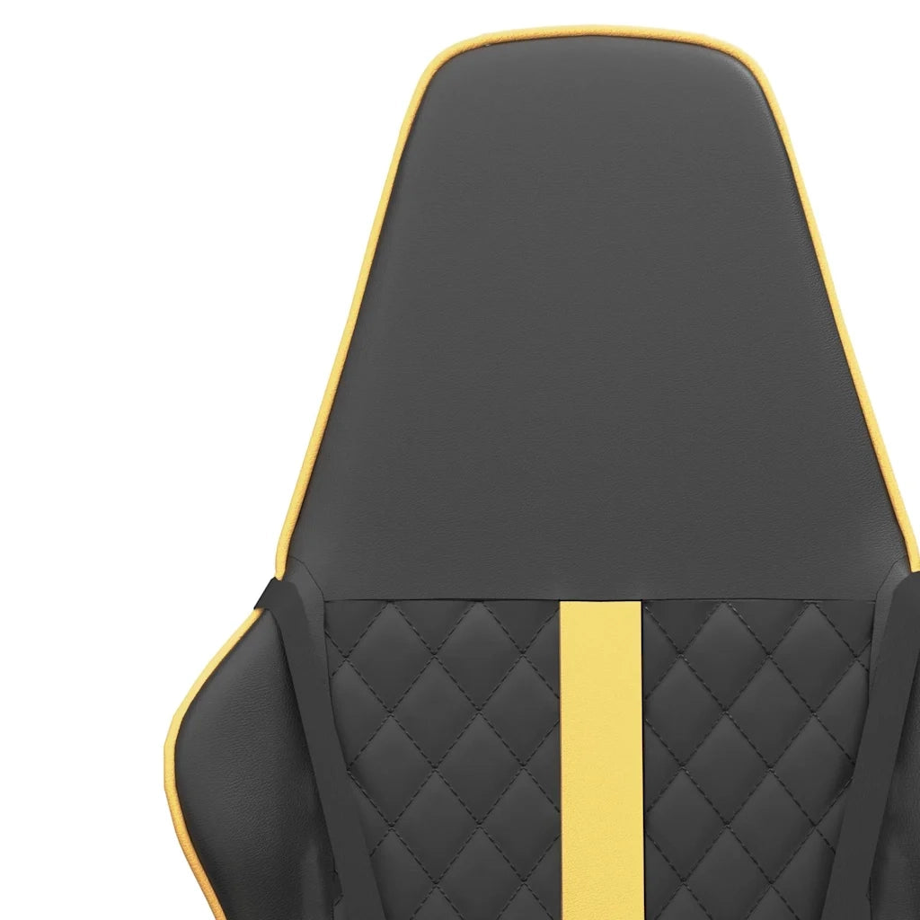 Sedia da Gaming Nera e Oro in Similpelle 3143789