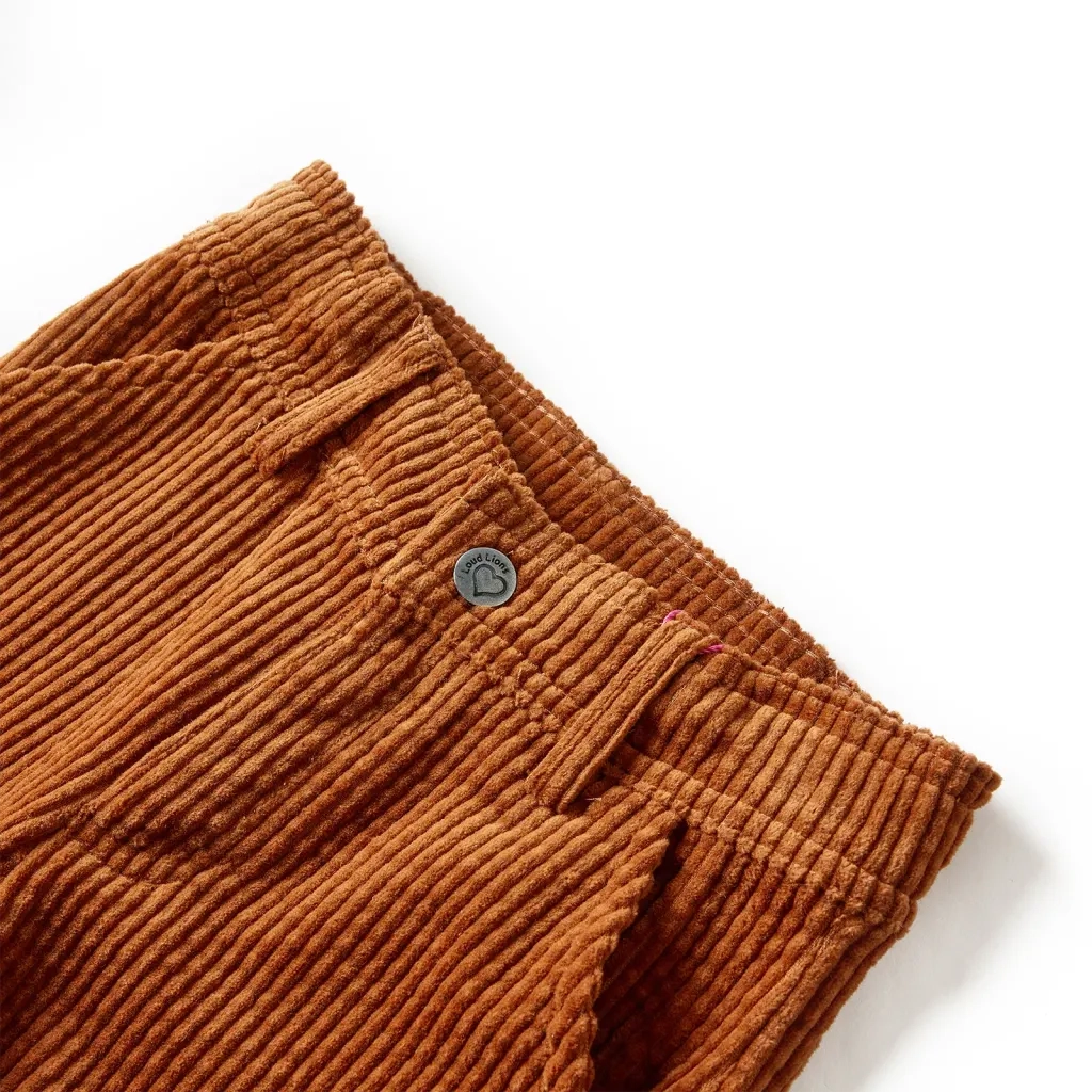Pantaloni per Bambini in Velluto a Coste Cognac 92 CFW4532172