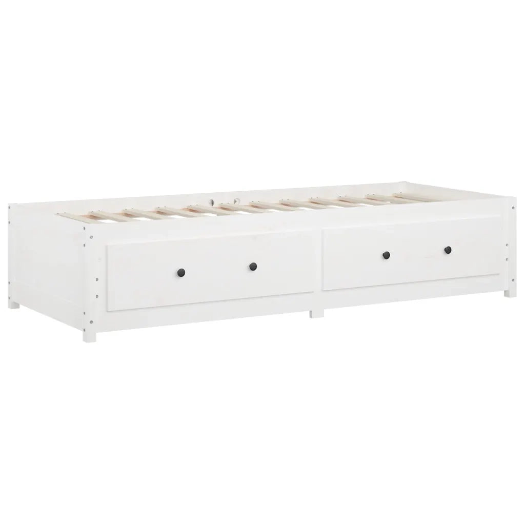 Dormeuse senza Materasso Bianca 90x200 cm Legno Massello Pino 821590