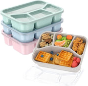 Lunchbox - 4 pezzi - Bento Box in Stile Lussuoso - con 4 Cesti per Bambini e Adulti - Contenitori per Meal Prep - 21 x 16 x 5 cm - Contenitore per Snack Reutilizzabile - Resistente al Lavastoviglie e al Magnetron - Libero da BPA - Mix di Colori