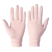 Guanti per donne con protezione solare - lunghezza 21 cm - manica 17 cm - larghezza palmo 8,5 cm - guanti sottili auto e bicicletta - guanti outdoor antiscivolo in silicone - guanti anti-UV respiranti - guanti touchscreen senza dita