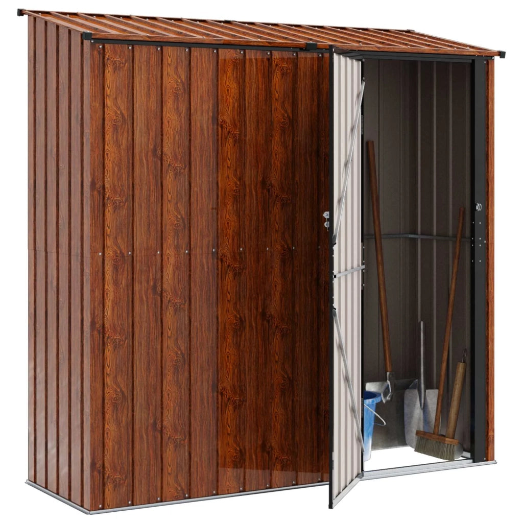 Casette da giardino Marrone 203,5 x 73 x 200 cm Metallo