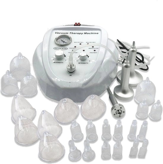 Macchina di aspirazione per cellulite - Set di coppe per massaggi - Hijama - Set di coppe per cupping - Perdita di peso - Augmento del seno - Macchina di aspirazione - 24 pezzi - Regalo di Natale
