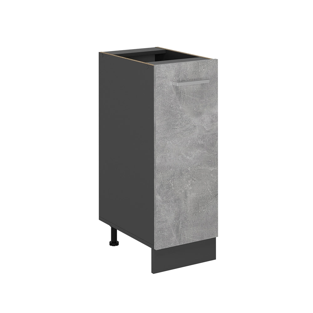 Armadio cucina dispensa alto R-Line Calcestruzzo/Antracite 30 cm senza piano di lavoro Vicco