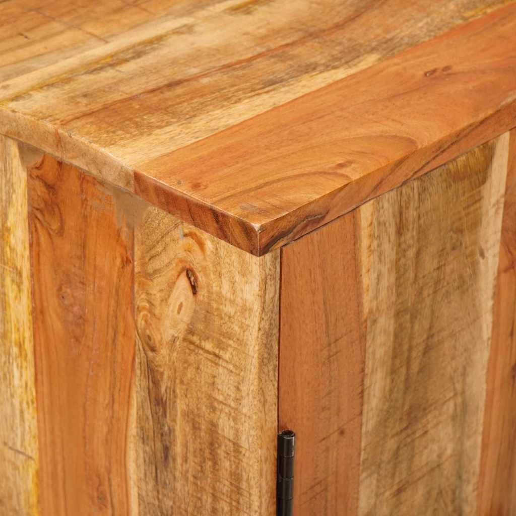 Mobiletto portaoggetti rettangolare moderno dimensioni interne 55 x 35 x 75 cm ampio spazio di archiviazione legno di mango marrone 02_0058088