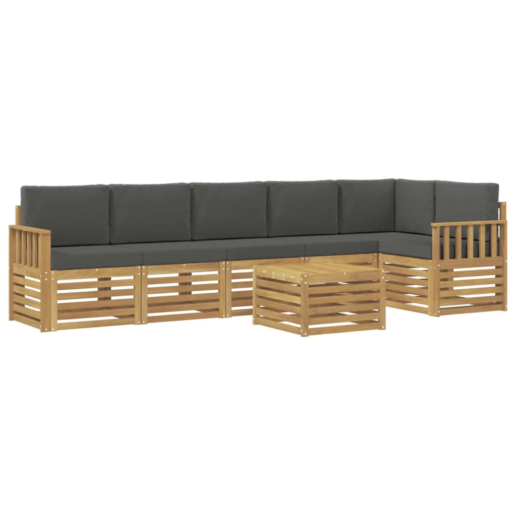 Set di divani da esterno 7 pcs Bianco e Antracite