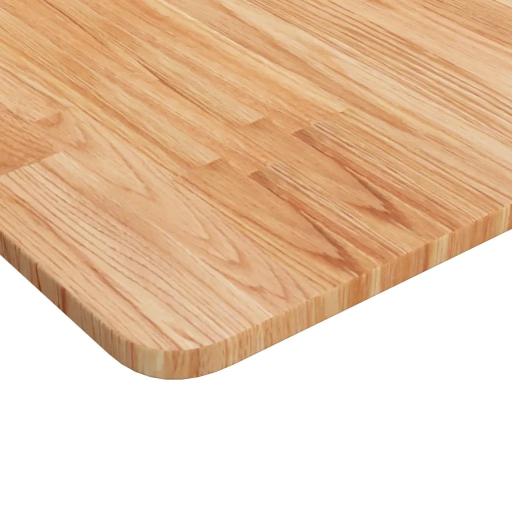 Piano Tavolo Quadrato Marrone Chiaro 80x80x1,5 Rovere Trattato 343004