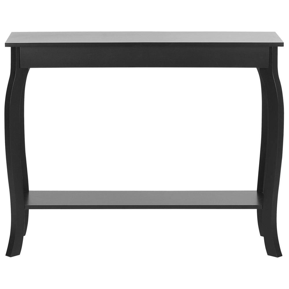 Consolle Nero 100 x 30 cm Scaffale Espositore Moderno in Stile Francese Soggiorno Corridoio Camera da Letto
