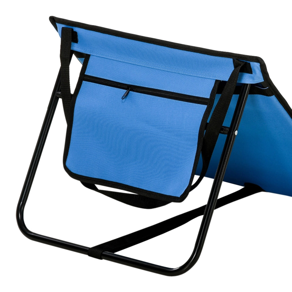 Set di 2 sedie da spiaggia con schienale reclinabile ¨C zephmum ¨C polipropilene blu