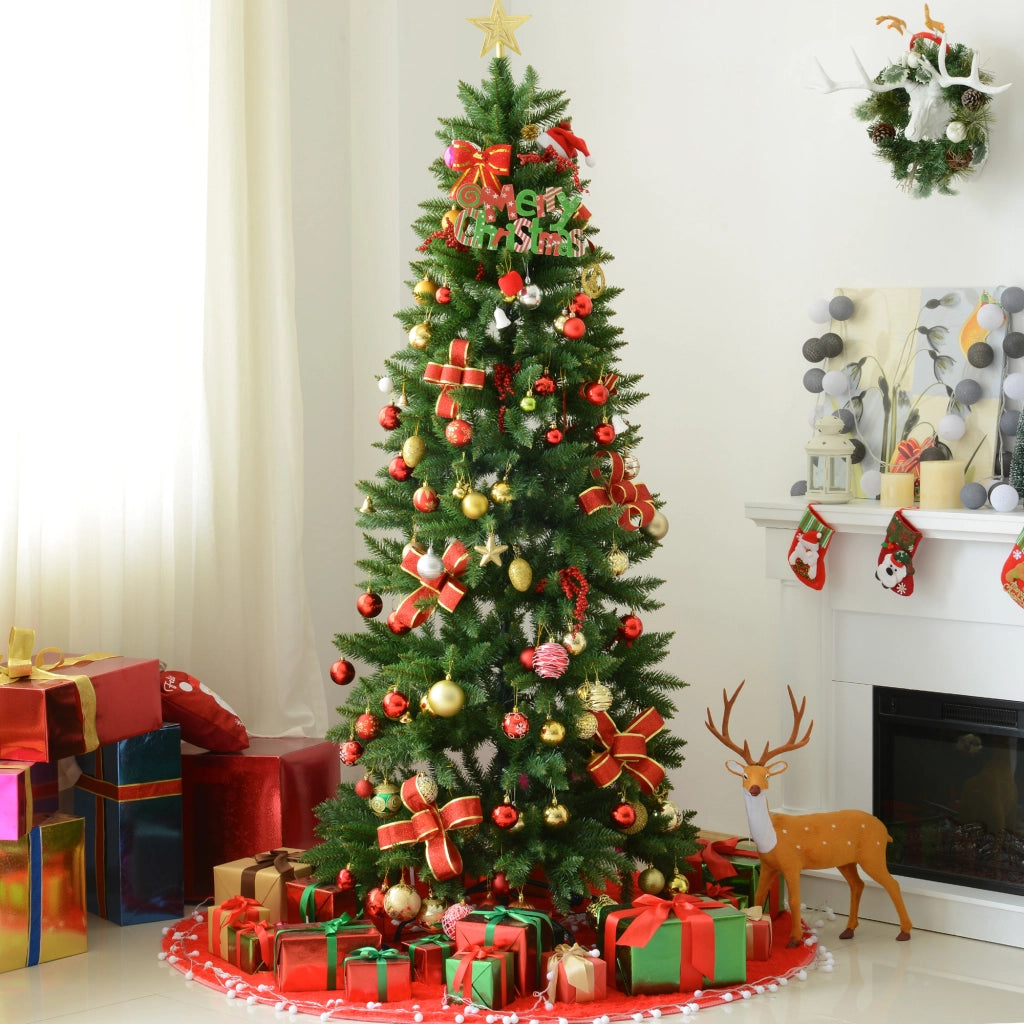 Albero di Natale Artificiale con Supporto ¨C zephmum ¨C 210 cm Verde 865 Rami