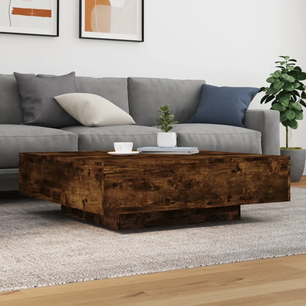 Tavolino da salotto | Tavolino da caff¨¨ | Tavolino da Soggiorno Rovere Fumo 100x100x31 cm Legno Multistrato